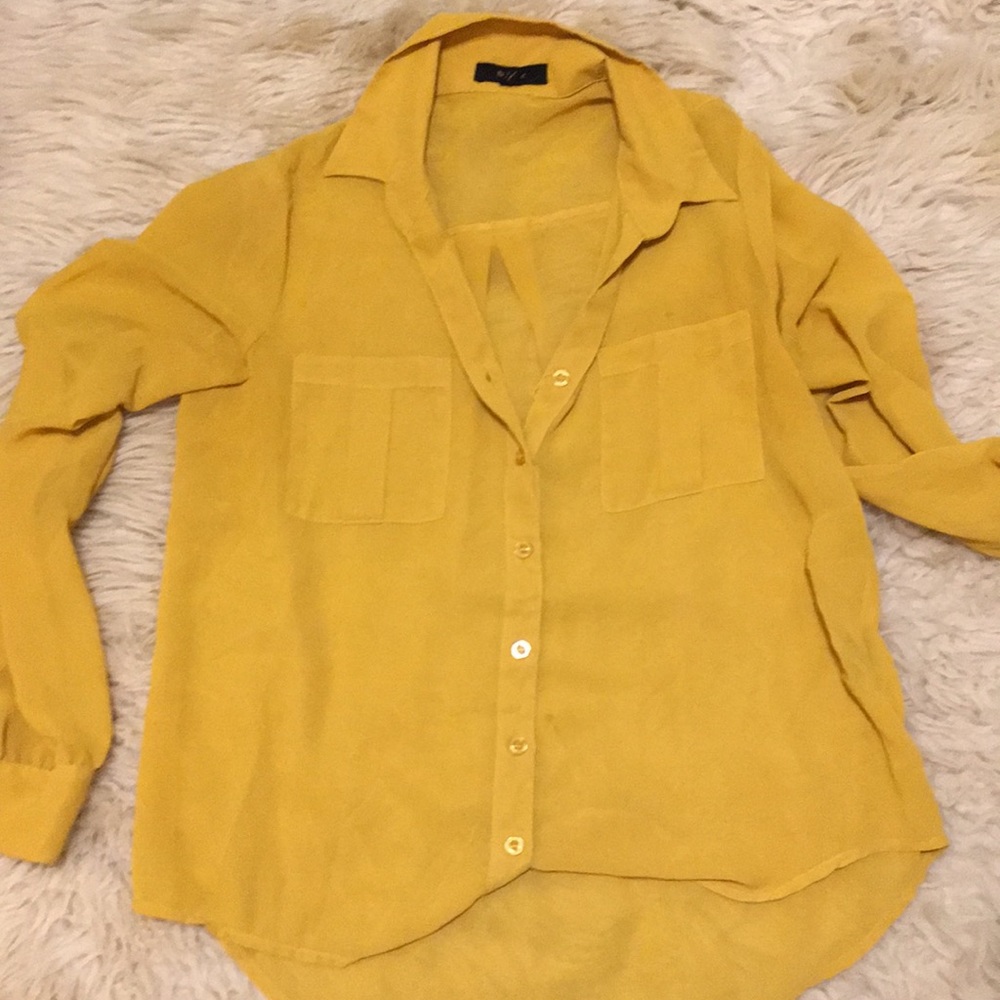 Mustard blouse small